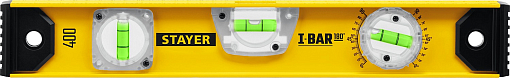 Фото 7 товара Уровень I-BAR 180°STAYER 400 мм, 3 глазка, линейка, поворотный глазок, двутавровый 3470-040_z02