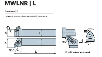 MWLNR1616H08 державка для наружного точения Deskar - фото 3