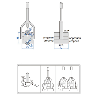 Призма пов. и разм. 100х80х80 для валов ø7-80 мм (2 шт), INSIZE - фото 2