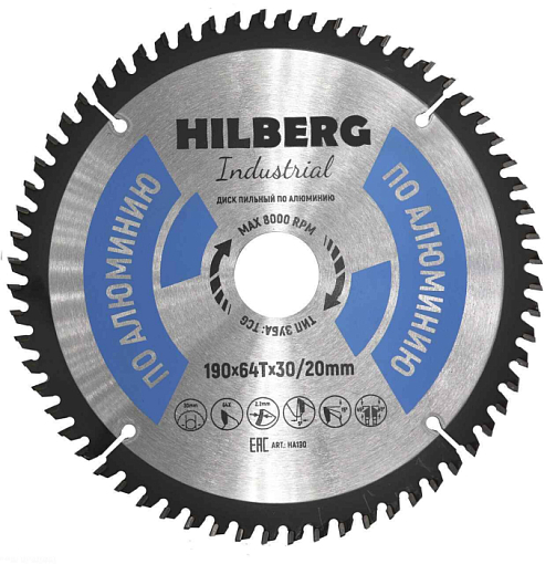 Фото 0 товара Диск пильный Hilberg Industrial Алюминий 190*30/20*64Т