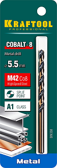Сверло по металлу 29656-5.5 Pro KRAFTOOL 5.5 х 93 мм, HSS-Co (8%), класс A - фото 3