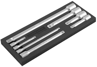 Набор удлинителей 1/4", 3/8", 1/2"DR, 50-250 мм, 8 предметов, Jonnesway - фото 3