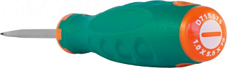 Отвертка стержневая шлицевая ANTI-SLIP GRIP, SL5.5х75 мм, Jonnesway - фото 3