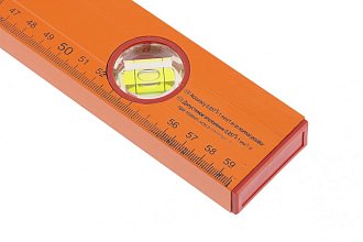 Уровень алюминиевый, 600 мм, 3 глазка, желтый, линейка Sparta - фото 2