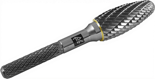 Фото 2 товара Борфреза твердосплавная пламевидная, тип H, 12 мм, двойная насечка, в боксе, THORVIK