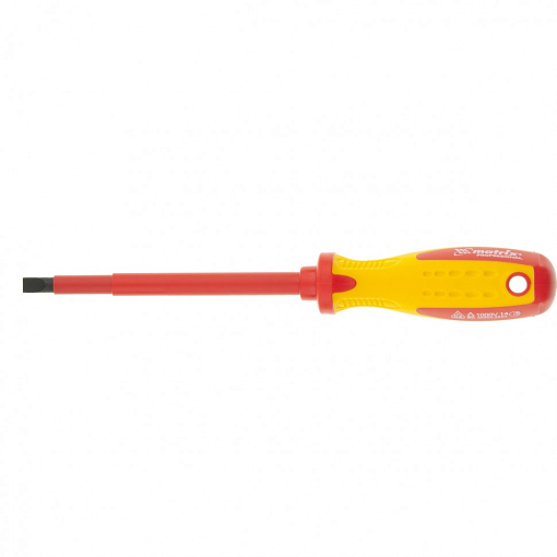 Фото 0 товара Отвертка Insulated, SL5,5 x 125 мм, CrMo, до 1000 В, Matrix Professional