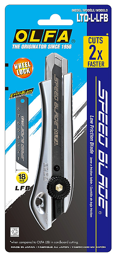 Фото 0 товара OLFA 18 мм, сегментированное лезвие, винтовой фиксатор, Нож OL-LTD-L-LFB