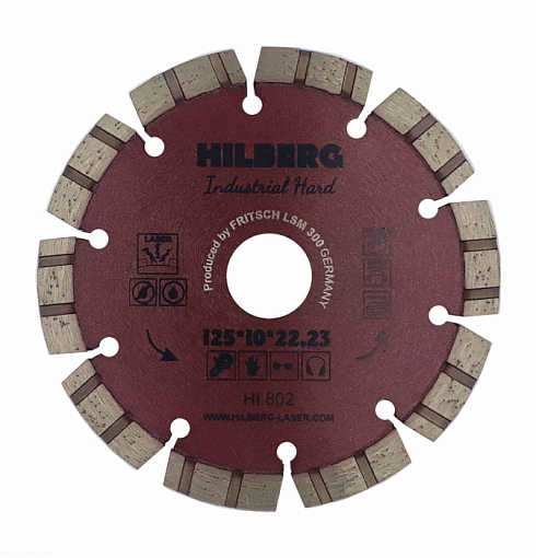 Фото 0 товара Диск алмазный отрезной 125*22.23 Hilberg Industrial Hard