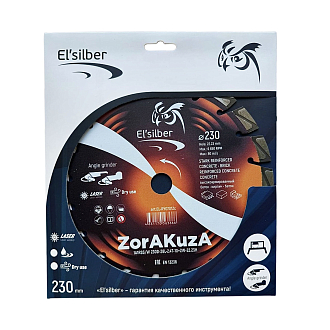 Круг алмазный 1A1RSS/W D400-28L-3.2T-10+2W-25.4H "ZorAKuZa" Elsilber - фото 3
