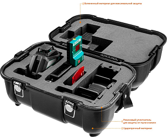 Лазерный нивелир с детектором в кейсе KRAFTOOL LL360 4 34645-4 Professional линейный - фото 10