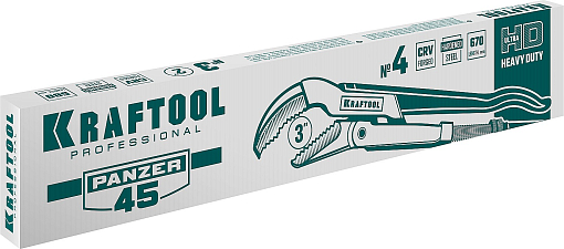 Фото 2 товара Ключ трубный KRAFTOOL PANZER-45 2735-30_z02 №4, изогнутые губки