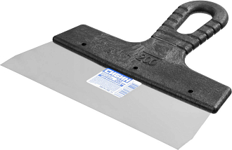 Шпатель фасадный СИБИН 200 мм, нержавеющая полотно, пластмассовая рукоятка, 10079-200_z01 - фото 2