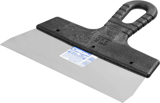 Фото 1 товара Шпатель фасадный СИБИН 200 мм, нержавеющая полотно, пластмассовая рукоятка, 10079-200_z01