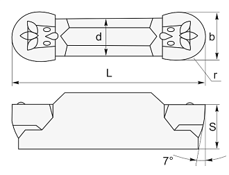 MRMN400 M LDA пластина для отрезки и точения канавок Deskar - фото 2