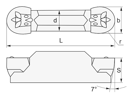 Фото 1 товара MRMN400 M LDA пластина для отрезки и точения канавок Deskar