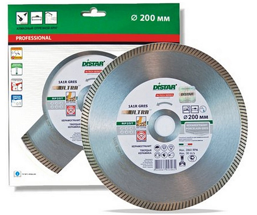 Фото 1 товара Диск алмазный отрезной 1A1R 180х1,4х8,5х25,4 Gres Ultra