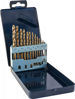 Набор спиральных сверл по металлу HSS Co в металлическом кейсе, d1.5-6.5 мм, 13 предметов, THORVIK - фото 3