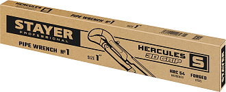 Ключ трубный STAYER HERCULES-S 27311-1_z01 Professional №1, изогнутые губки - фото 2