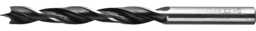 Фото 0 товара Спиральное сверло по дереву d=4 x 70/40 мм, URAGAN