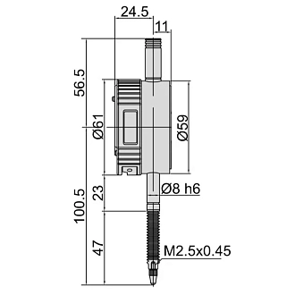 Индикатор ИЧЦ 12.7мм/0.5" дел 0.01мм/0.0005" IP65, INSIZE - фото 2