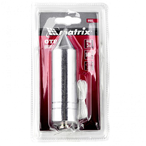 Фото 1 товара Отвес цилиндрический, 500 г, шнур 5 м Matrix