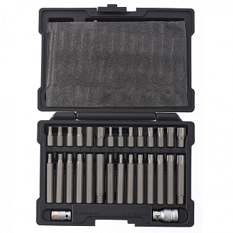 Набор бит HEX, TORX, SPLine, хвостовик-шестигранник 1/2, CrV, 42 шт. Stels - фото 2