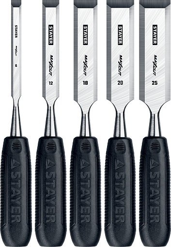 Фото 0 товара Набор стамесок 1820-H5_z01 STAYER 5 шт, 6/12/16/20/25 мм