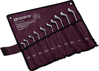 Набор ключей гаечных накидных изогнутых серии ARC в сумке, 6-27 мм, 10 предметов, THORVIK - фото 3