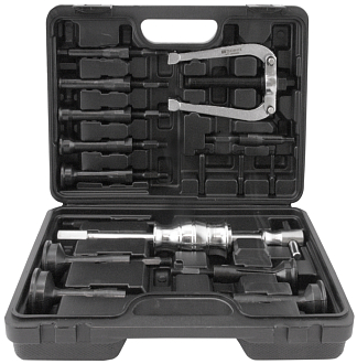 Съемник подшипников с цанговыми захватами за внутреннюю обойму и обратным молотком в наборе, диапазон захватов 8-58 мм, THORVIK - фото 1