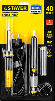 STAYER 40 Вт, 4 предмета, набор для паяльных работ Proterm 55316-40-H4 Professional - фото 4