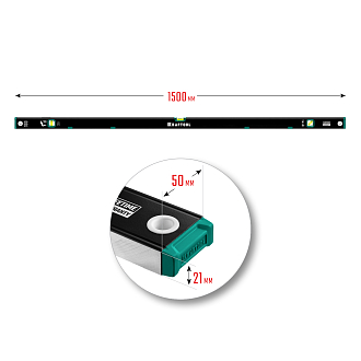 Магнитный уровень с зеркальным глазком Kraftool GRAND-M 34785-150 1500 мм - фото 9