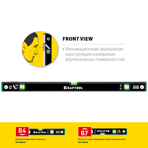 Фото 5 товара Уровень с зеркальным глазком GRAND 34781-80 800 мм