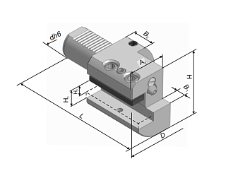 Резцедержатель осевой для расточных резцов 291.341.201 / С2-30х20 левый БЗСП - фото 2