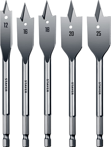 Фото 0 товара Набор перовых сверл по дереву 2950-H5STAYER 5 шт., 12-16-18-20-25 мм