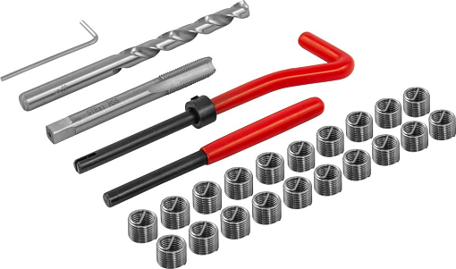 Фото 1 товара Набор для восстановления резьбы M8x1.0, 25 предметов, THORVIK