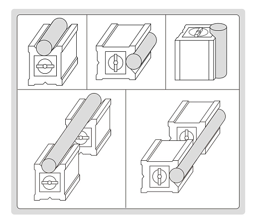 Фото 2 товара Призма пов. и разм. 100×70×95 для валов ø6-67 мм магнитная 80кгс, INSIZE