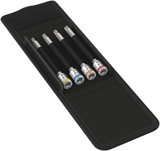 Фото 0 товара 8767 A TORX HF 1 Zyklop Набор 1/4 головок с битой вставкой TORX, 4 пр., TX 25-40 x 100 мм, с фиксацией