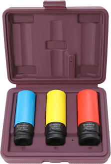 Набор головок торцевых ударных глубоких 1/2"DR для лекгосплавных колесных дисков, 17,19,21 мм, 3 предмета, THORVIK - фото 1