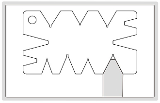 Шаблон стальной (для контроля угла заточки), INSIZE - фото 3
