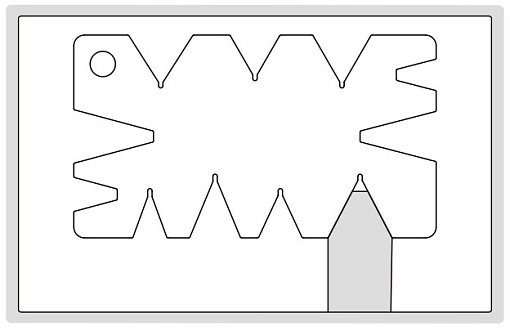 Фото 2 товара Шаблон стальной (для контроля угла заточки), INSIZE