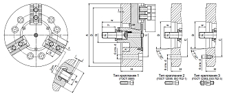 Патрон токарный 3-х кулачковый клиновой с закрытым центром ПКМ-400.К11К БЗСП - фото 2