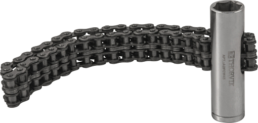 Фото 0 товара Съемник масляных фильтров цепной с приводом 1/2''DR, 16 мм HDR, с диапазоном до 120 мм, THORVIK
