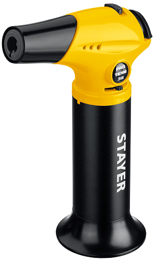 Фото 0 товара Газовая горелка с пьезоподжигом STAYER ProTerm 35 автономная портативная , 1300°С, 55522