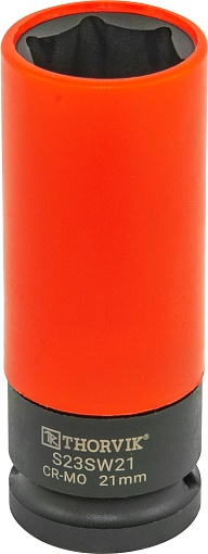 Фото 0 товара Головка торцевая ударная удлиненная тонкостенная 1/2"DR для легкосплавных колесных дисков, 21 мм, THORVIK
