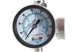 Регулятор воздуха с манометром для "Краскопульта", Jonnesway - фото 3