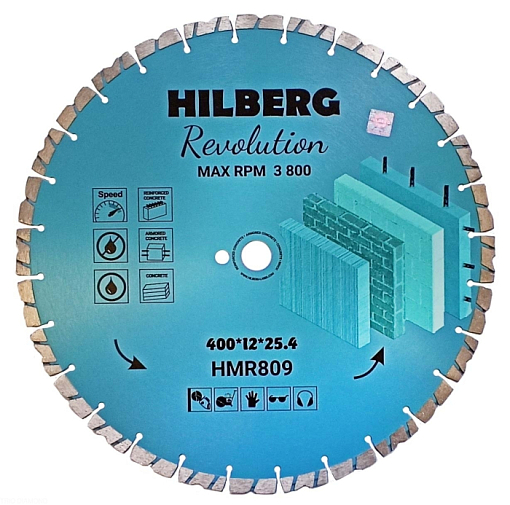 Фото 0 товара Диск алмазный отрезной 400*25,4*12 Hilberg Revolution