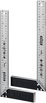 Столярный угольник с нержавеющим полотном STAYER 350 мм, STABIL 3431-35_z02 - фото 2