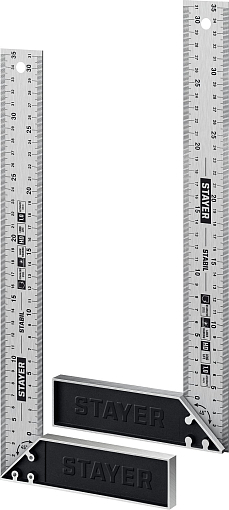 Фото 1 товара Столярный угольник с нержавеющим полотном STAYER 350 мм, STABIL 3431-35_z02