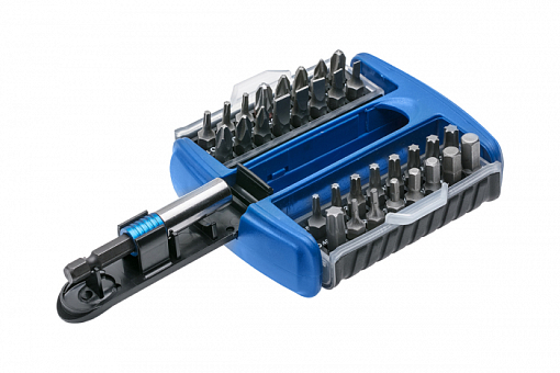 Фото 0 товара Набор бит с битодержателем 1/4", SL, PH, PZ, HEX, Torx, 33 шт. HOEGERT