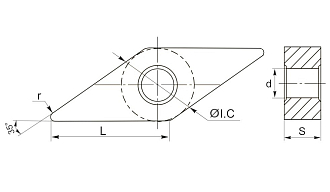 VNMG160408 MA LF6118 токарная пластина Deskar - фото 2